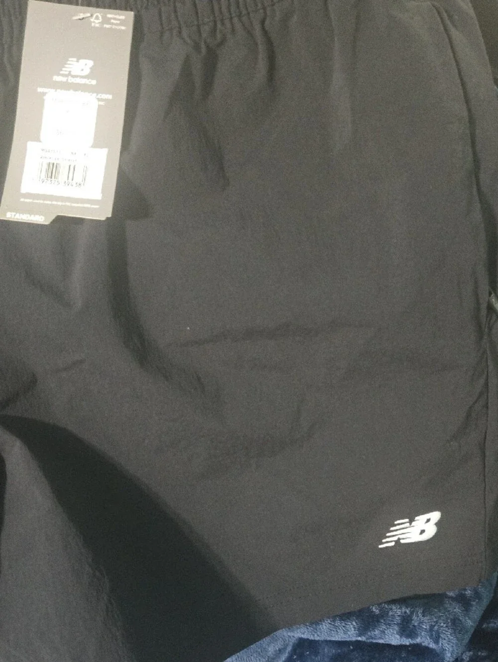 New Balance Men's Black Athletic Shorts with Logo